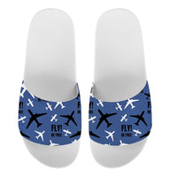 Thumbnail for Fly Be Free Blue Designed Sport Slippers