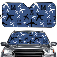 Thumbnail for Fly Be Free Blue Designed Car Sun Shade