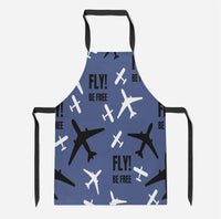 Thumbnail for Fly Be Free Blue Designed Kitchen Aprons