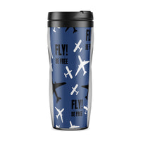 Thumbnail for Fly Be Free Blue Designed Travel Mugs
