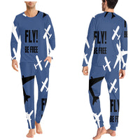 Thumbnail for Fly Be Free Blue Designed Pijamas
