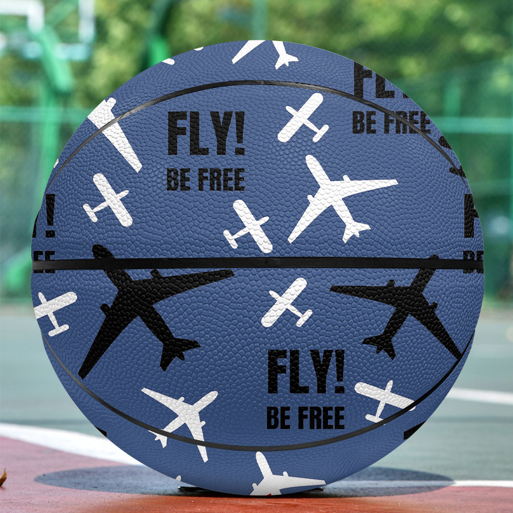 Fly Be Free Blue Designed Basketball