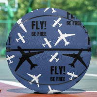 Thumbnail for Fly Be Free Blue Designed Basketball