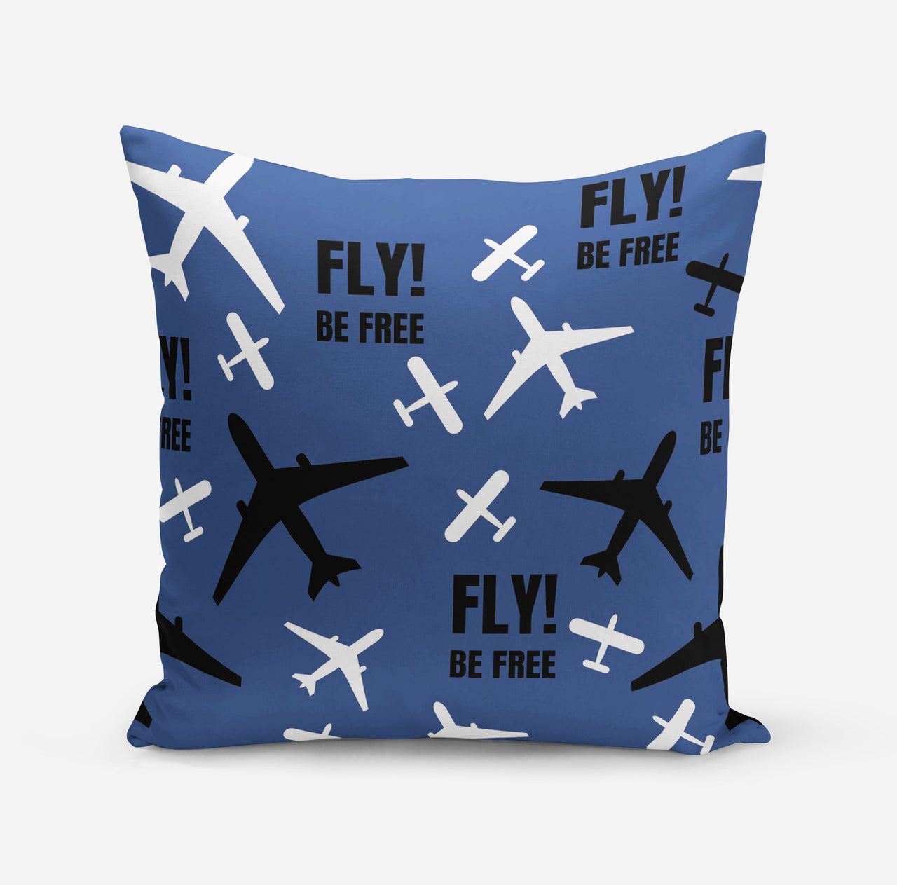 Fly Be Free Blue Designed Pillows