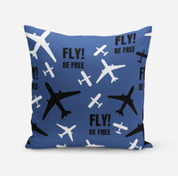 Thumbnail for Fly Be Free Blue Designed Pillows
