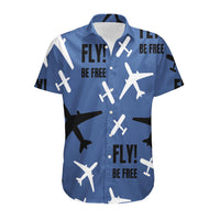 Thumbnail for Fly Be Free Blue Designed 3D Shirts