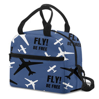 Thumbnail for Fly Be Free Blue Designed Lunch Bags
