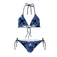Thumbnail for Fly Be Free Blue Designed Triangle Bikini
