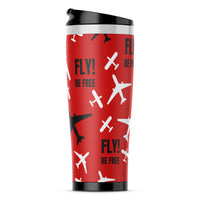 Thumbnail for Fly Be Free Red Designed Travel Mugs