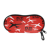 Thumbnail for Fly Be Free Red Designed Glasses Bag
