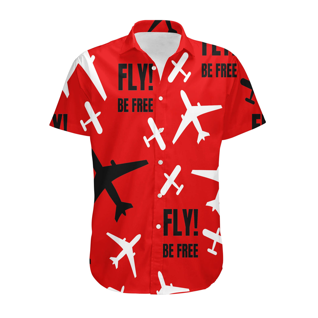 Fly Be Free Red Designed 3D Shirts