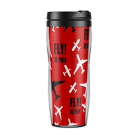 Thumbnail for Fly Be Free Red Designed Travel Mugs