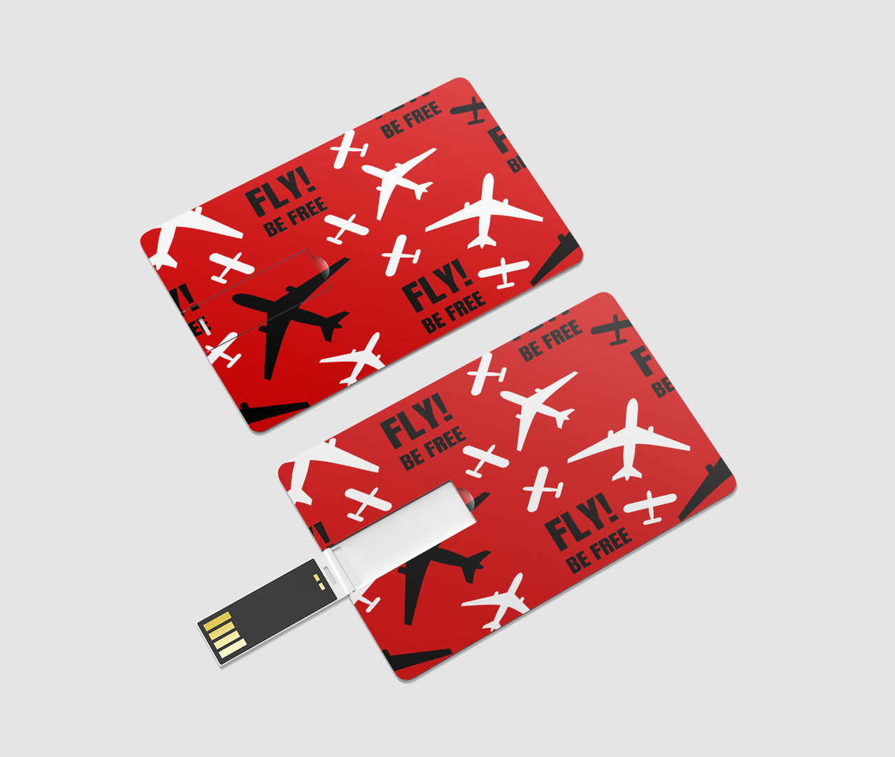 Fly Be Free Red Designed USB Cards