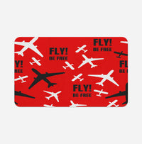 Thumbnail for Fly Be Free Red Designed Bath Mats