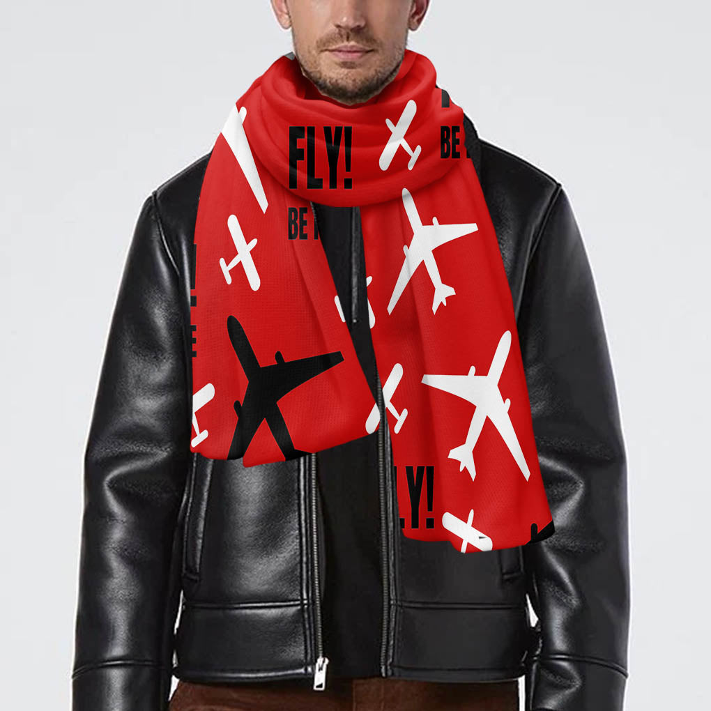 Fly Be Free Red Designed Scarfs
