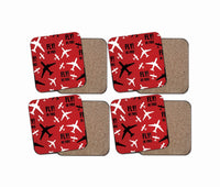 Thumbnail for Fly Be Free Red Designed Coasters