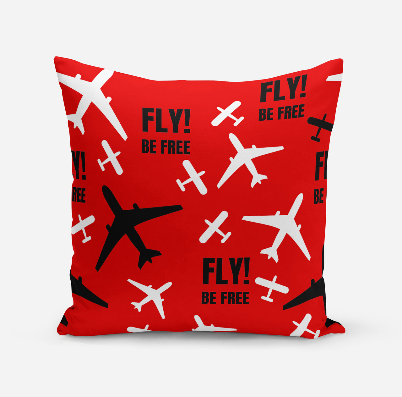 Fly Be Free Red Designed Pillows