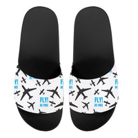 Thumbnail for Fly Be Free White Designed Sport Slippers