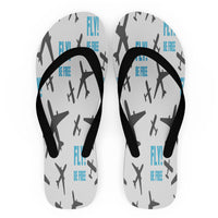 Thumbnail for Fly Be Free White Designed Slippers (Flip Flops)