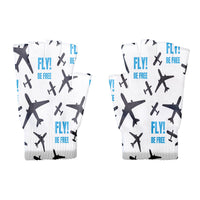 Thumbnail for Fly Be Free White Designed Cut Gloves