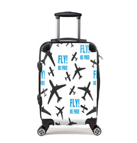 Thumbnail for Fly Be Free White Designed Cabin Size Luggages
