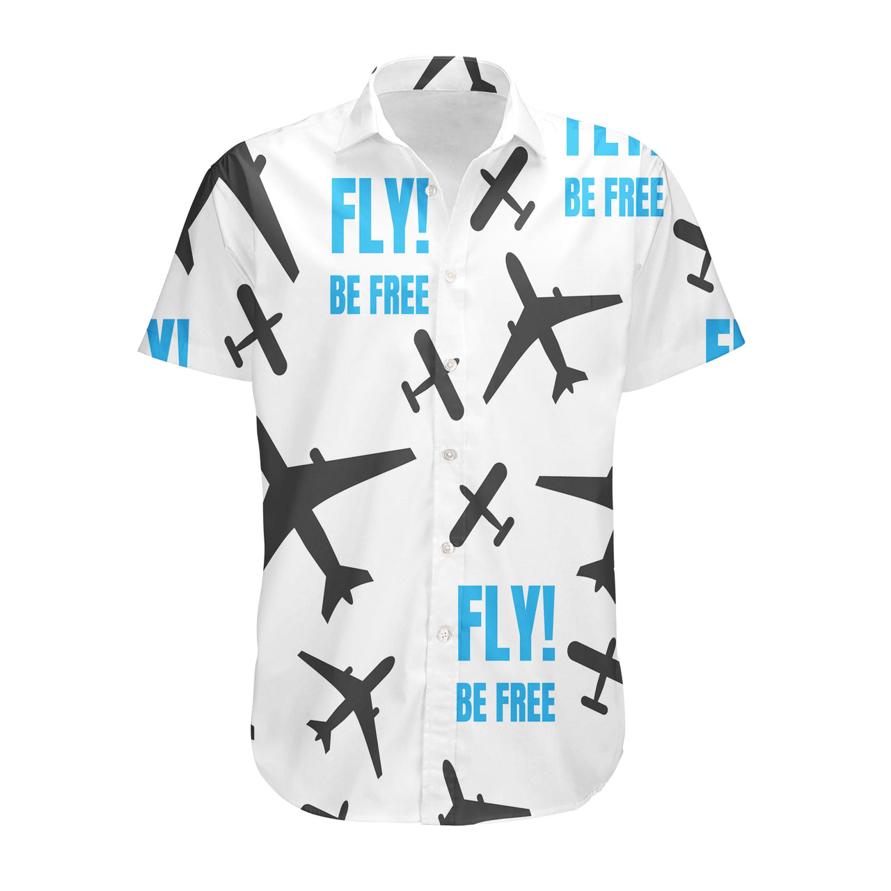 Fly Be Free White Designed 3D Shirts