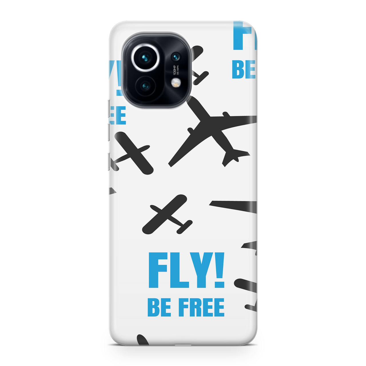 Fly Be Free White Designed Xiaomi Cases