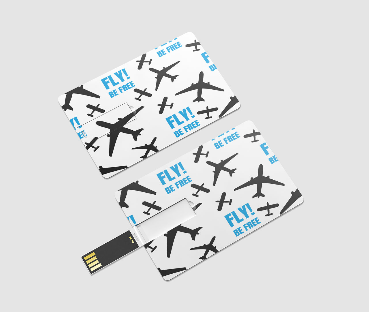 Fly Be Free White Designed USB Cards