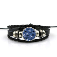 Thumbnail for Fly Be Free (Blue) Designed Leather Bracelets