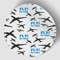 Thumbnail for Fly Be Free (White) Designed Stickers