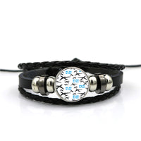 Thumbnail for Fly Be Free (White) Designed Leather Bracelets