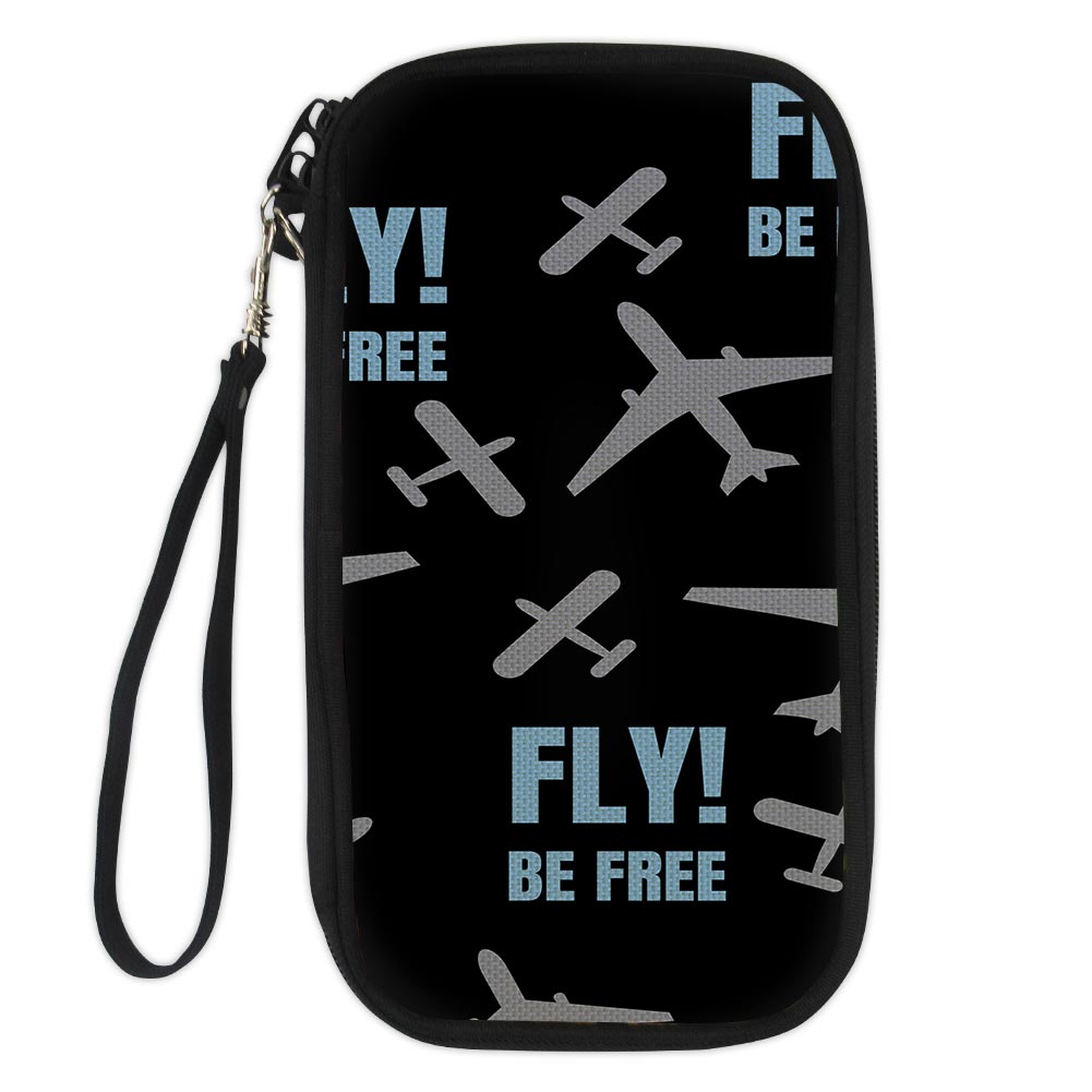 Fly Be Free_black Designed Travel Cases & Wallets