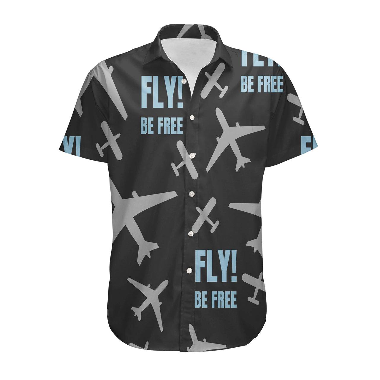 Fly Be Free Black Designed 3D Shirts