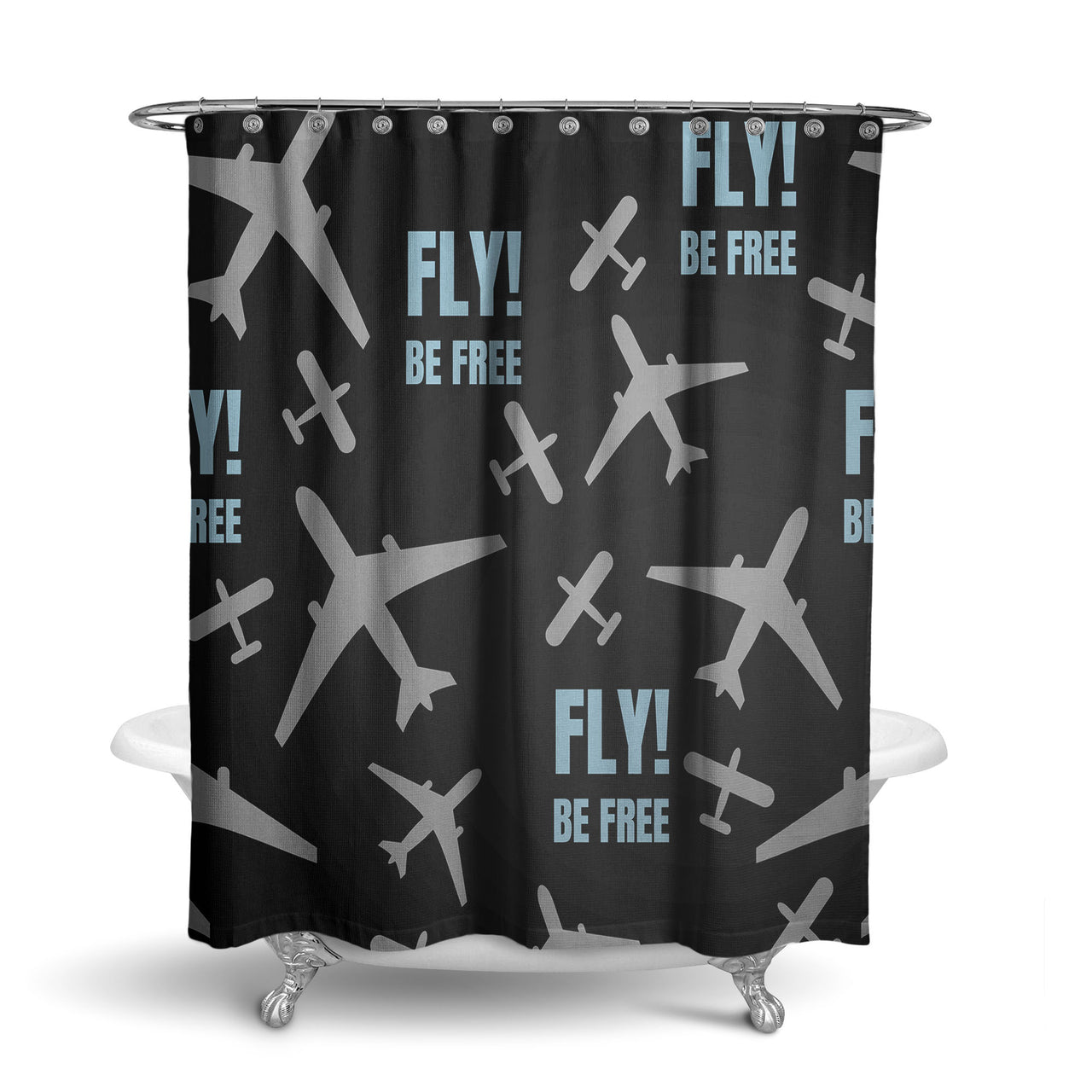 Fly Be Free_ Designed Shower Curtains