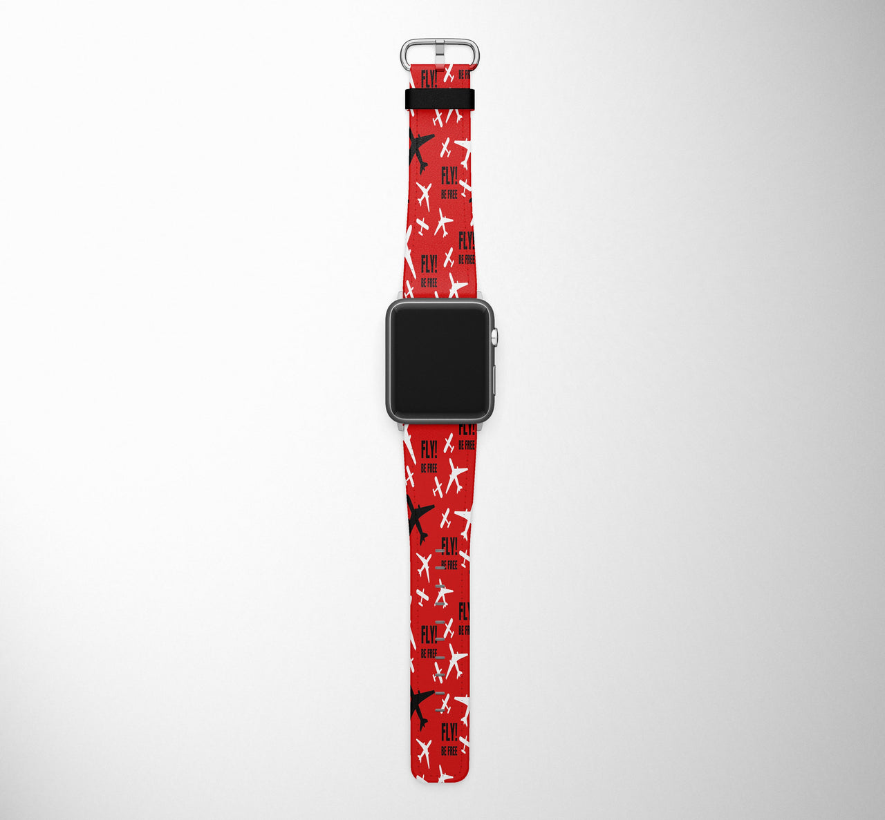 Fly be Free (Red) Designed Leather Apple Watch Straps