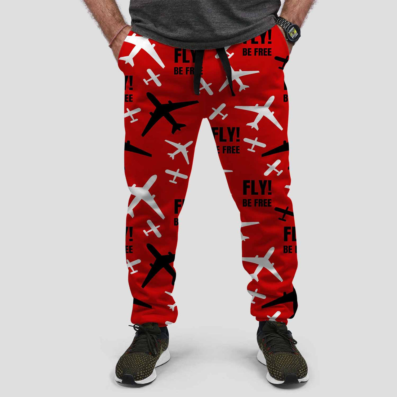 Fly Be Free Designed Sweat Pants & Trousers