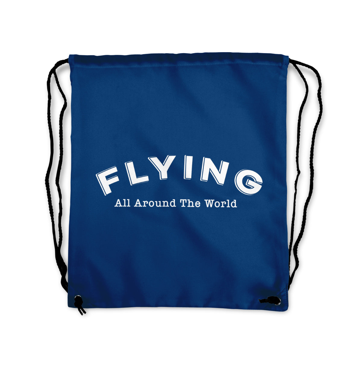 Flying All Around The World Designed Drawstring Bags