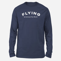 Thumbnail for Flying All Around The World Designed Long-Sleeve T-Shirts