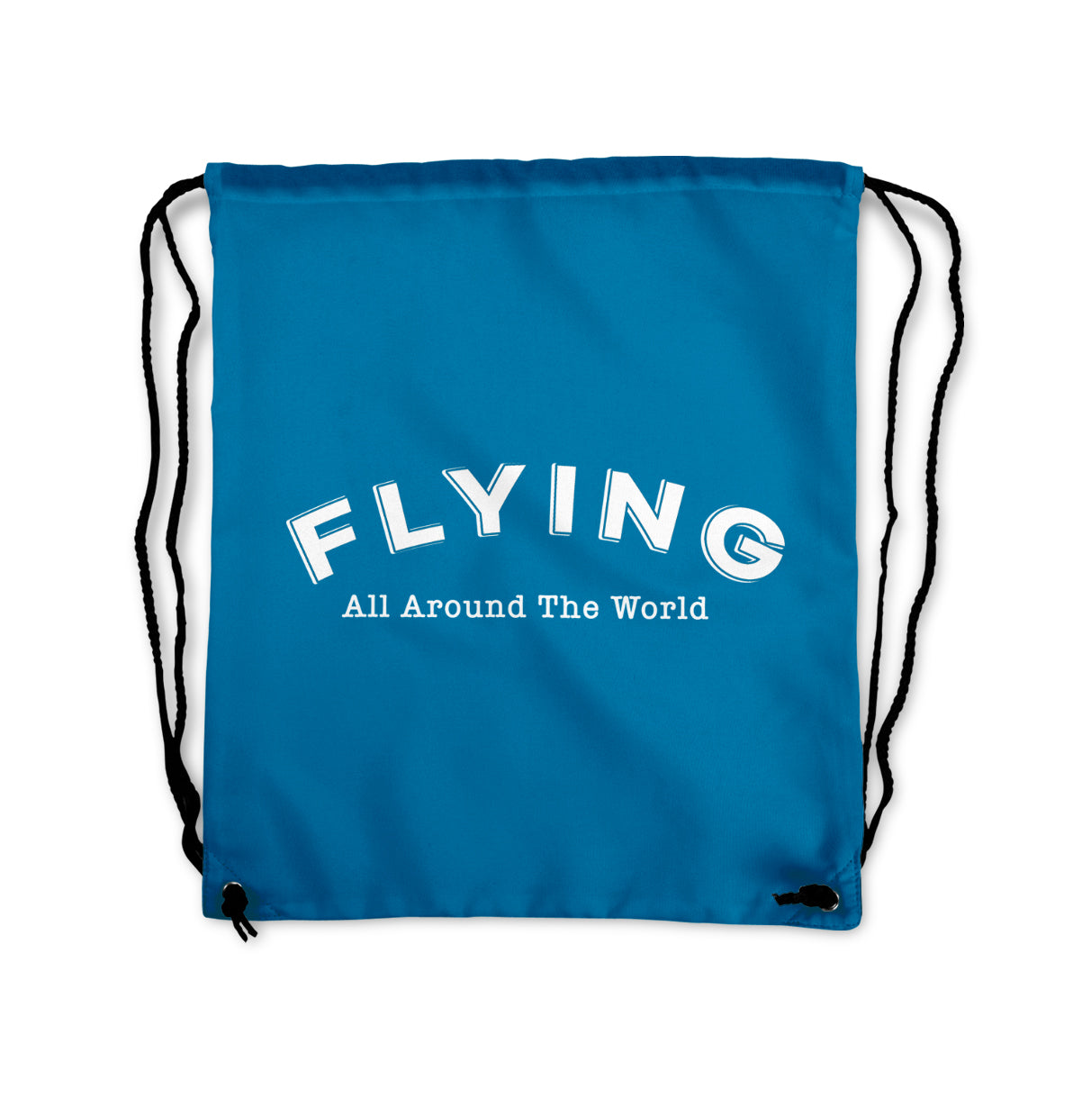 Flying All Around The World Designed Drawstring Bags