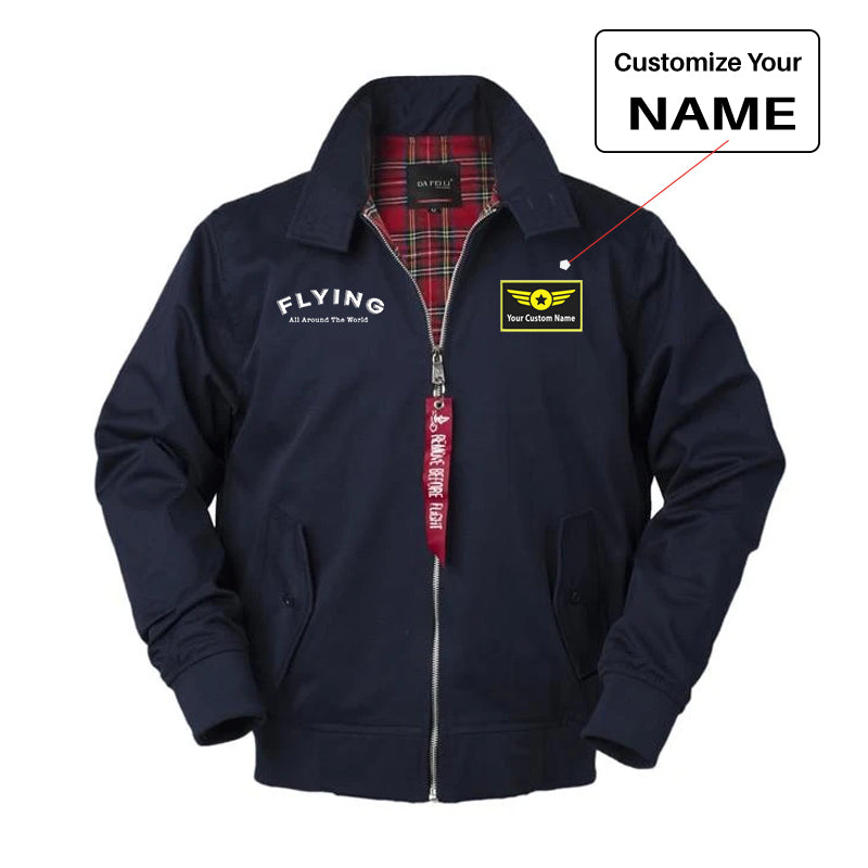 Flying All Around The World Designed Vintage Style Jackets