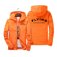 Thumbnail for Flying All Around The World Designed Windbreaker Jackets