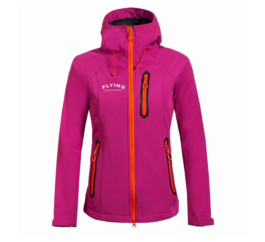 Flying All Around The World Designed "Women" Polar Jackets