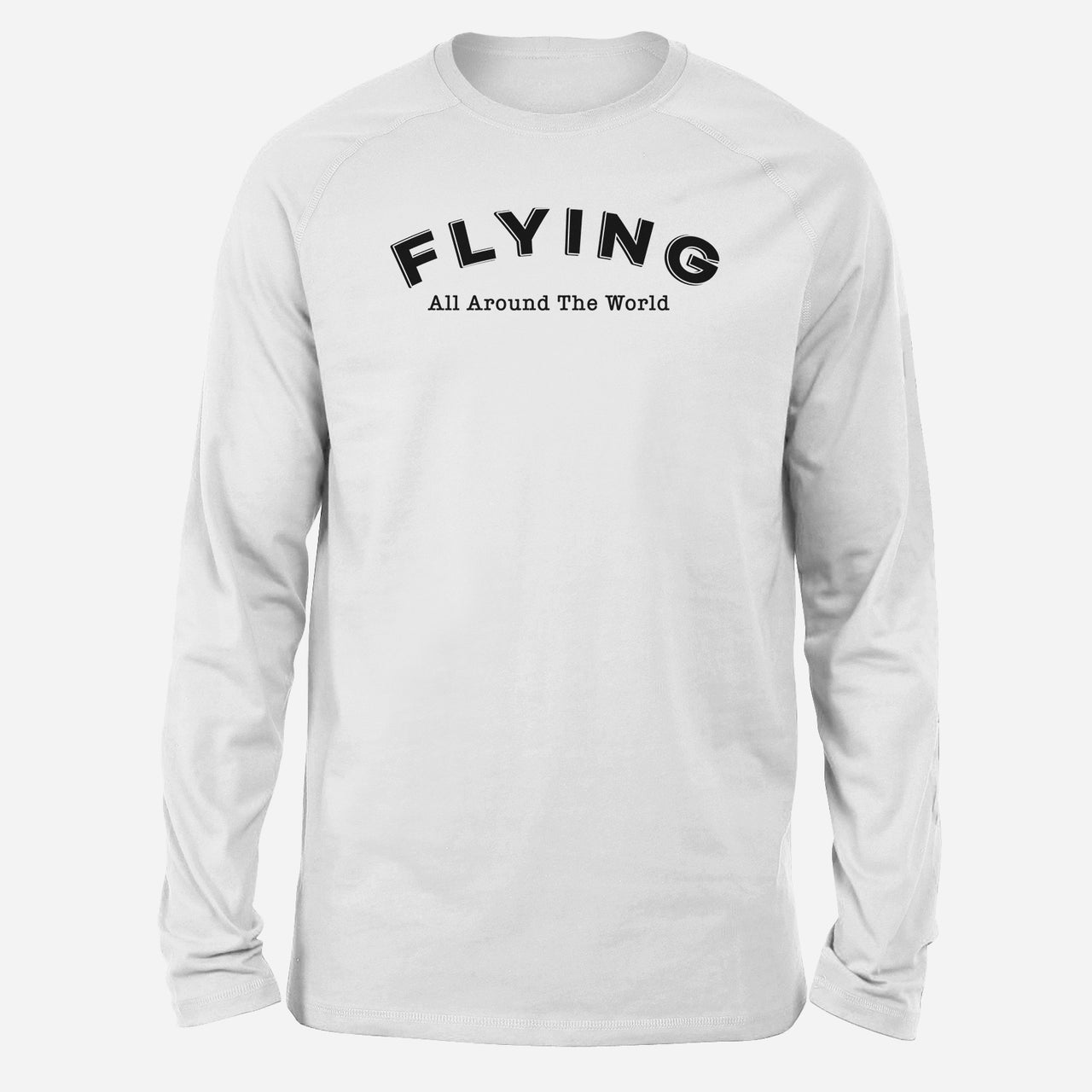 Flying All Around The World Designed Long-Sleeve T-Shirts