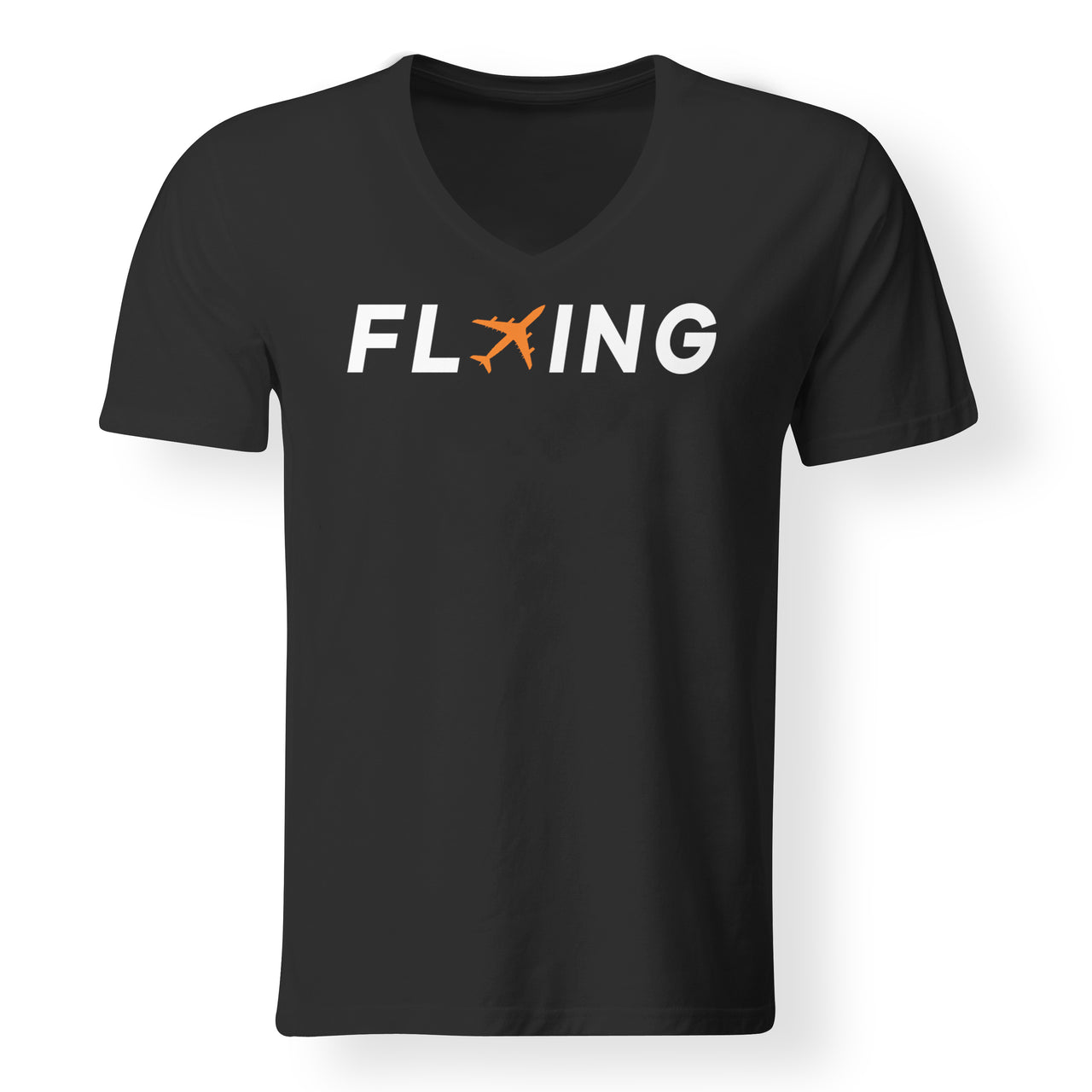 Flying Designed V-Neck T-Shirts
