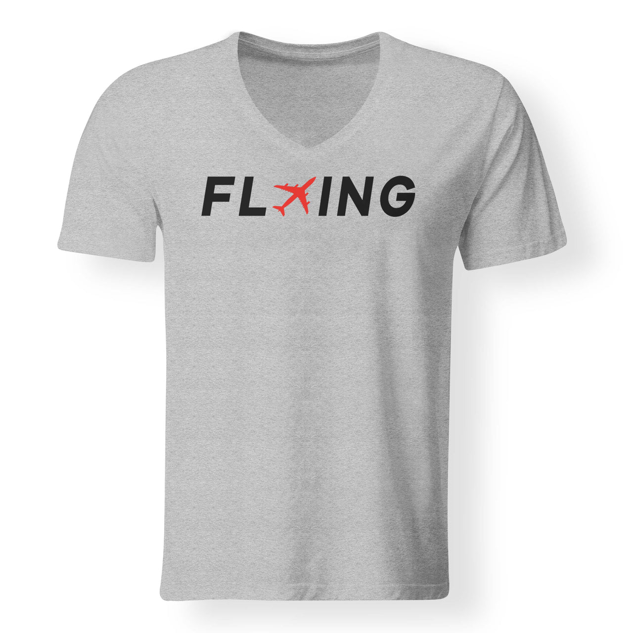 Flying Designed V-Neck T-Shirts
