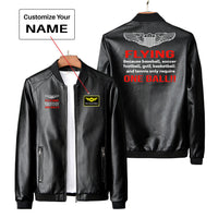 Thumbnail for Flying One Ball Designed PU Leather Jackets