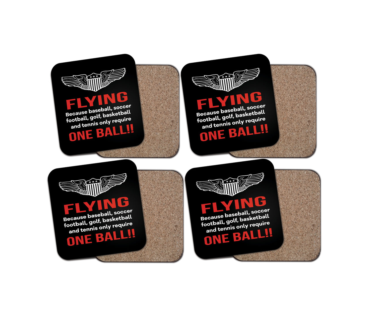 Flying One Ball Designed Coasters