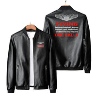 Thumbnail for Flying One Ball Designed PU Leather Jackets