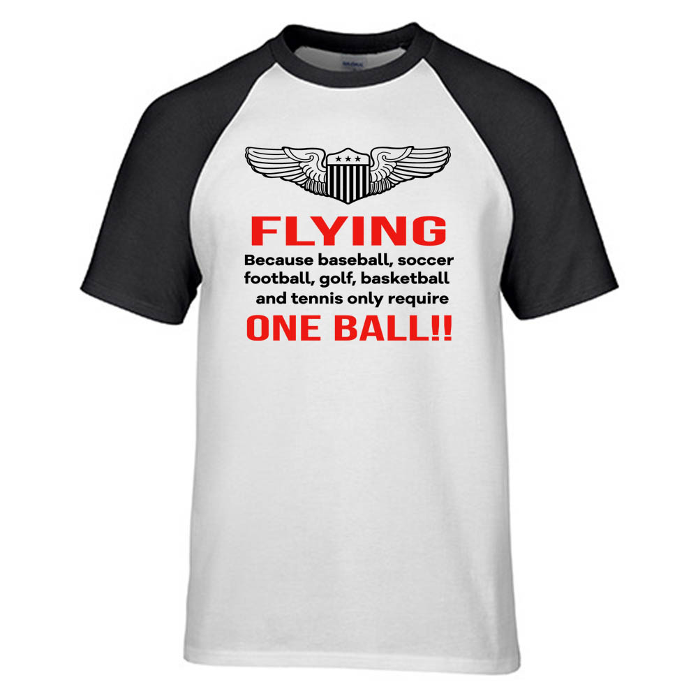 Flying One Ball Designed Raglan T-Shirts