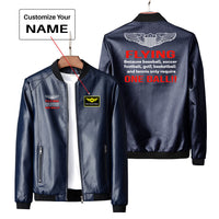 Thumbnail for Flying One Ball Designed PU Leather Jackets